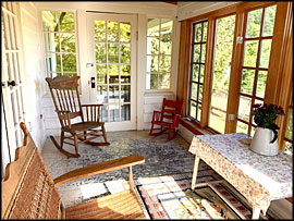 Willow's sun porch looking out to West Sound